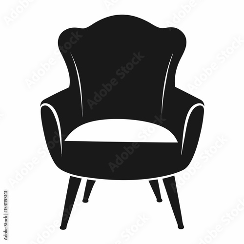 black leather armchair