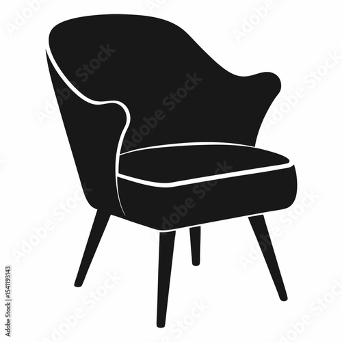 black leather armchair