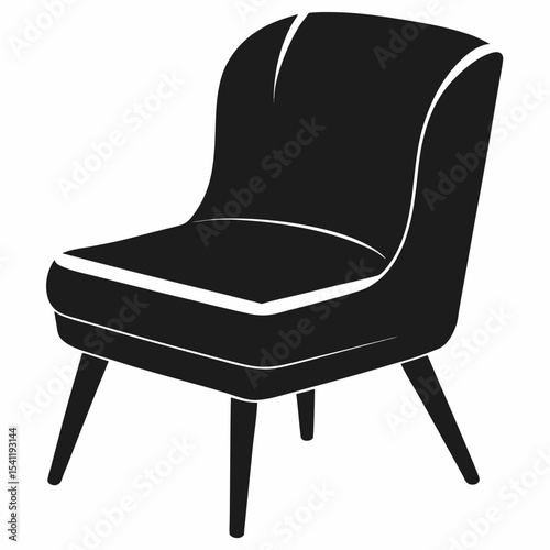 black leather chair
