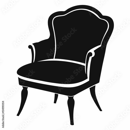 armchair isolated on white background