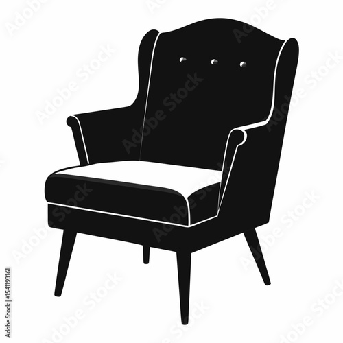 black leather armchair