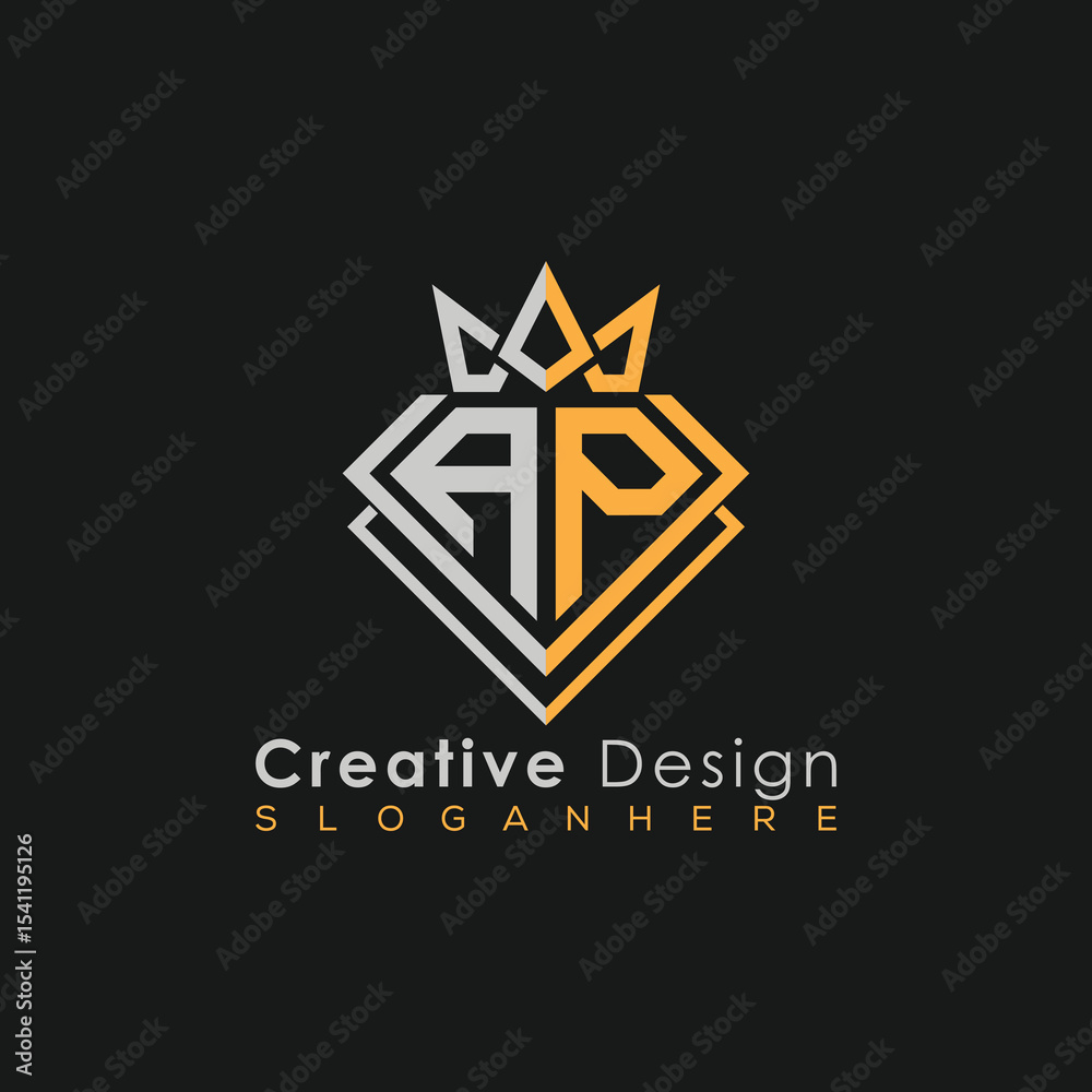 Obraz premium Modern Building Letter Logo Design – Real Estate Monogram Branding