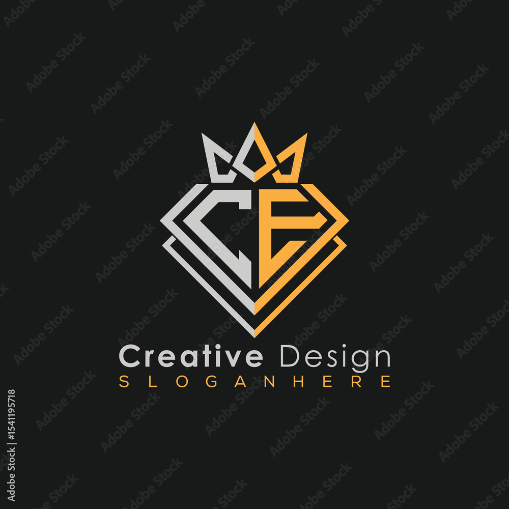 Obraz premium Modern Building Letter Logo Design – Real Estate Monogram Branding