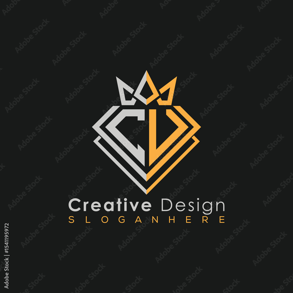 Obraz premium Modern Building Letter Logo Design – Real Estate Monogram Branding