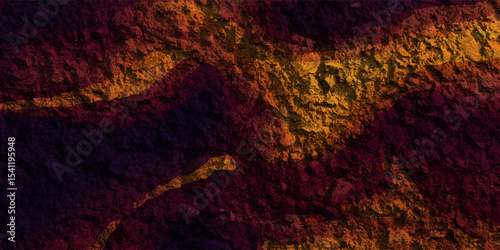 Lava Flows on active volcano aerial view