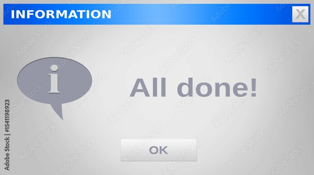 Fototapeta premium Image of all done text on grey background