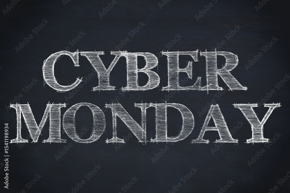 Obraz premium Close-up of Cyber Monday sale sign