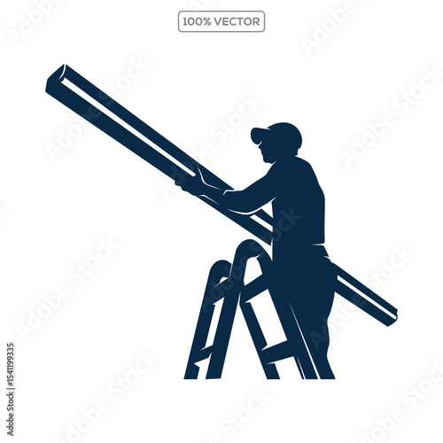 Simple gutter, guttering, house, home vector icon isolated 01