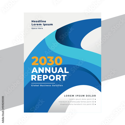 annual report business brochure flyer clean design cover page layout template ready to print