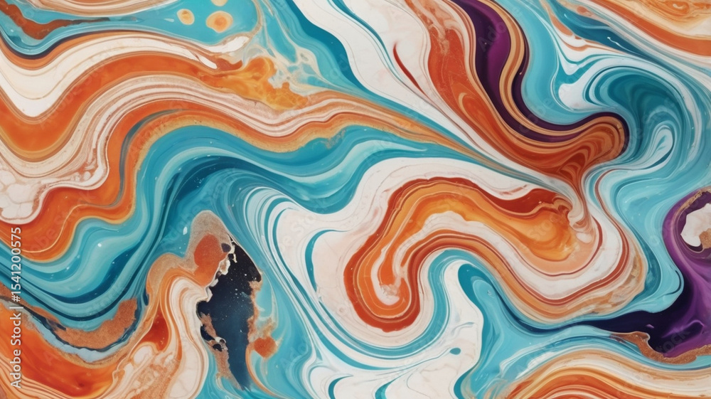 Obraz premium Marble acrylic seamless pattern, water texture, watercolor marble background. 