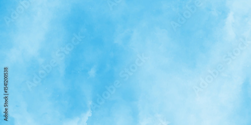 The summer heaven is colorful clearing day good weather and beautiful nature in the morning, Light sky blue shades watercolor background, blue watercolor abstract background, Stain artistic vector.