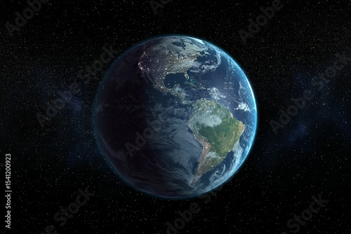 Fototapeta Naklejka Na Ścianę i Meble -  Earth against black background