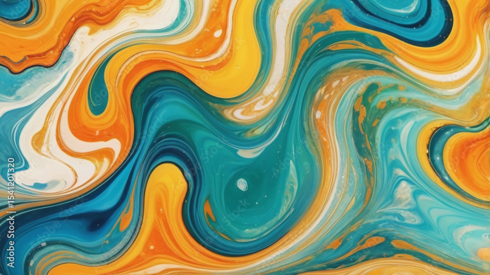 Fototapeta premium Marble acrylic seamless pattern, water texture, watercolor marble background. 