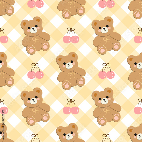 seamless background with teddy bears