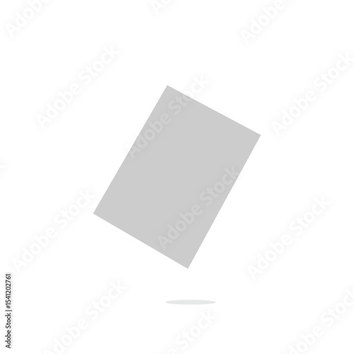 White triangular prism isometric shape. Geometric 3D symbol. Vector isolated on white . Vector Illustration .  