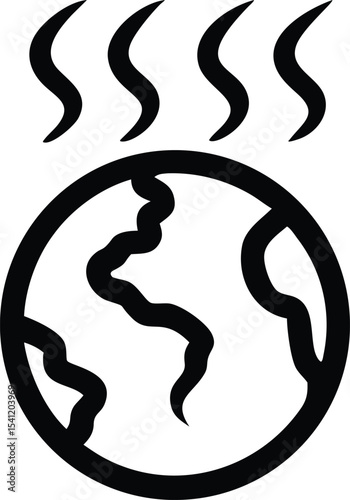 Geothermal energy earth symbol depicting renewable resources and clean heat