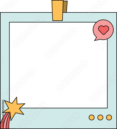 Retro Cute Polaroid Photo Frames – Vector Background for Memories and Scrapbooking