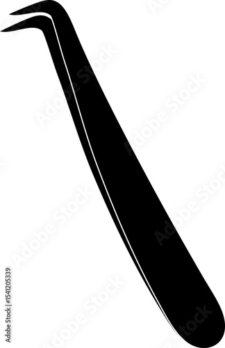 Eyelash Extention Sharp Tweezers Equipment Silhouette