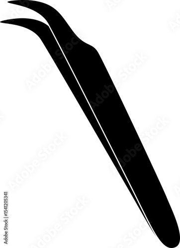 Eyelash Extention Sharp Tweezers Equipment Silhouette