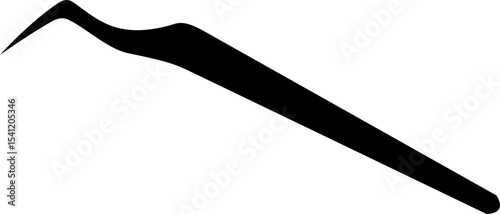 Eyelash Extention Sharp Tweezers Equipment Silhouette