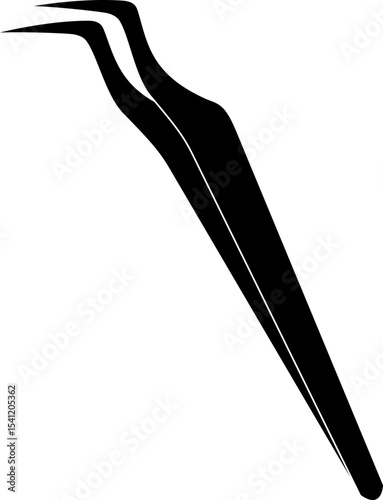 Eyelash Extention Sharp Tweezers Equipment Silhouette