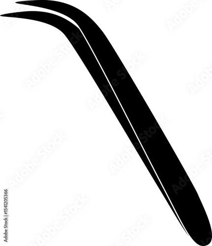 Eyelash Extention Sharp Tweezers Equipment Silhouette