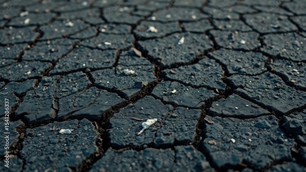 Fototapeta premium Cracked Earth, Dry Land, Drought, Arid Climate, Texture