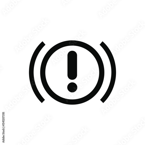 BRAKE WARNING LIGHT ICON VECTOR LOGO