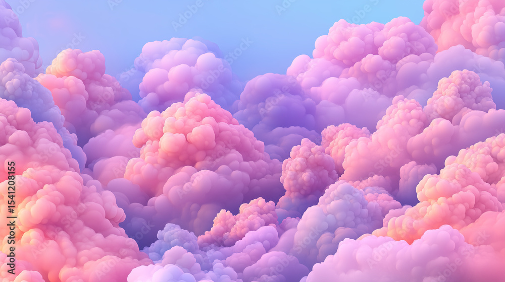 Obraz premium Soft pastel clouds in a dreamy sky