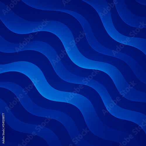 Deep blue layered wavy gradient background with abstract fluid curves for modern digital wallpaper, tech presentations, websites, and creative branding, unique design Pro.