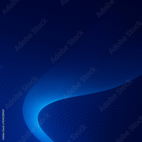 Swirling blue abstract gradient with curved light lines and glowing spiral pattern, futuristic digital design ideal for tech backgrounds, visual media or modern art, unique design Pro