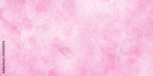 abstract romantic pastel pink watercolor background, soft smeared aquarelle painted magenta watercolor canvas for splash design, Pink color light ink effect shades gradient on textured paper.