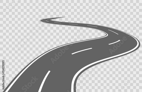 Flat winding road