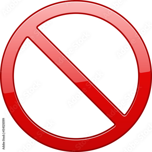 Red prohibited sign