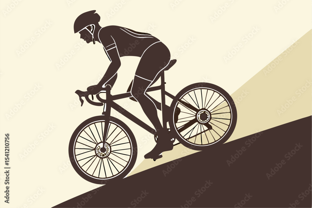 Obraz premium Pedal Power: Silhouettes of Cyclists in Motion