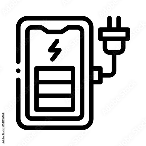 Mobile Phone Charging line icon