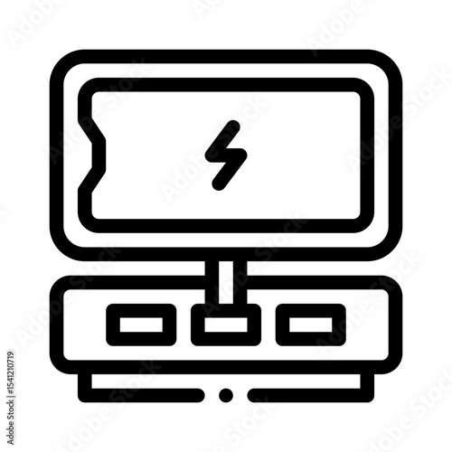 multi device charger line icon