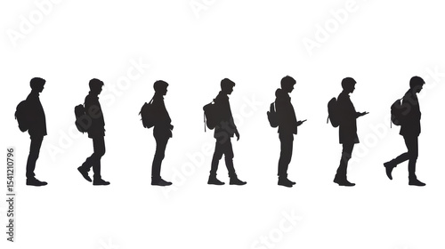 business people silhouettes tolking in bussines
