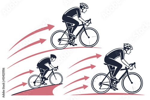 Pedal Power: Silhouettes of Cyclists in Motion