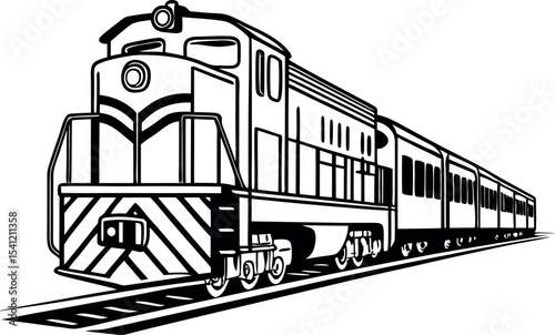 A train silhouette vector style with white background