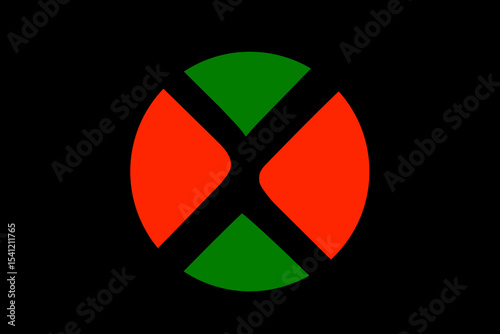 peace symbol on black background