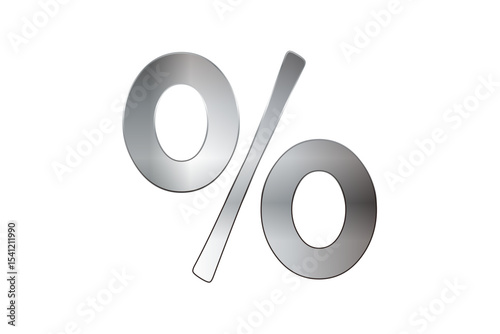 Percent sign on white background
