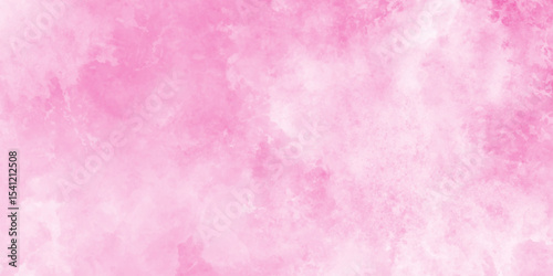abstract romantic pastel pink watercolor background, soft smeared aquarelle painted magenta watercolor canvas for splash design, Pink color light ink effect shades gradient on textured paper.