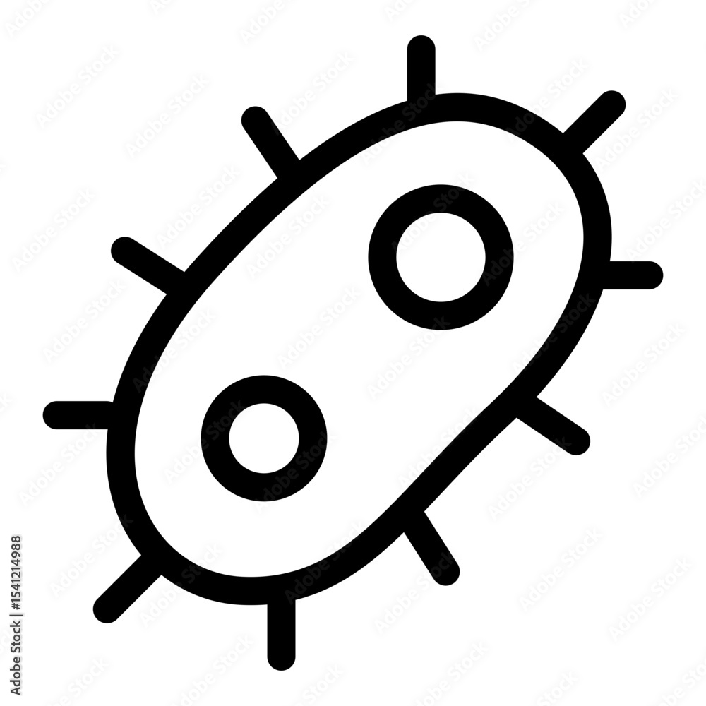 Obraz premium Bacteria icon. Vector line icon