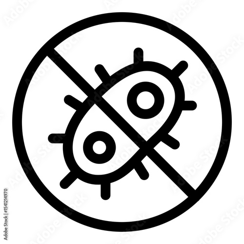 Antibacterial icon. Vector line icon