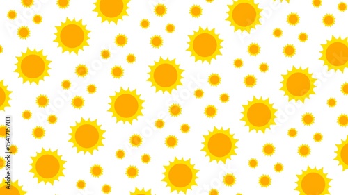 Seamless pattern illustration flat design solar system planet sun, sunflower cartoon doodle style for fabric, picture label, wallpaper, banner, poster.