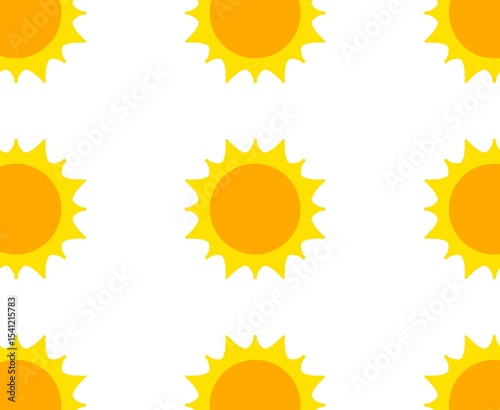 Seamless pattern illustration flat design solar system planet sun, sunflower cartoon doodle style for fabric, picture label, wallpaper, banner, poster.
