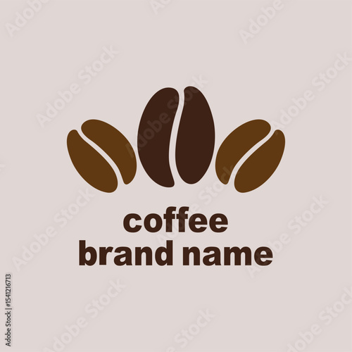 logo vector coffee beans icon
