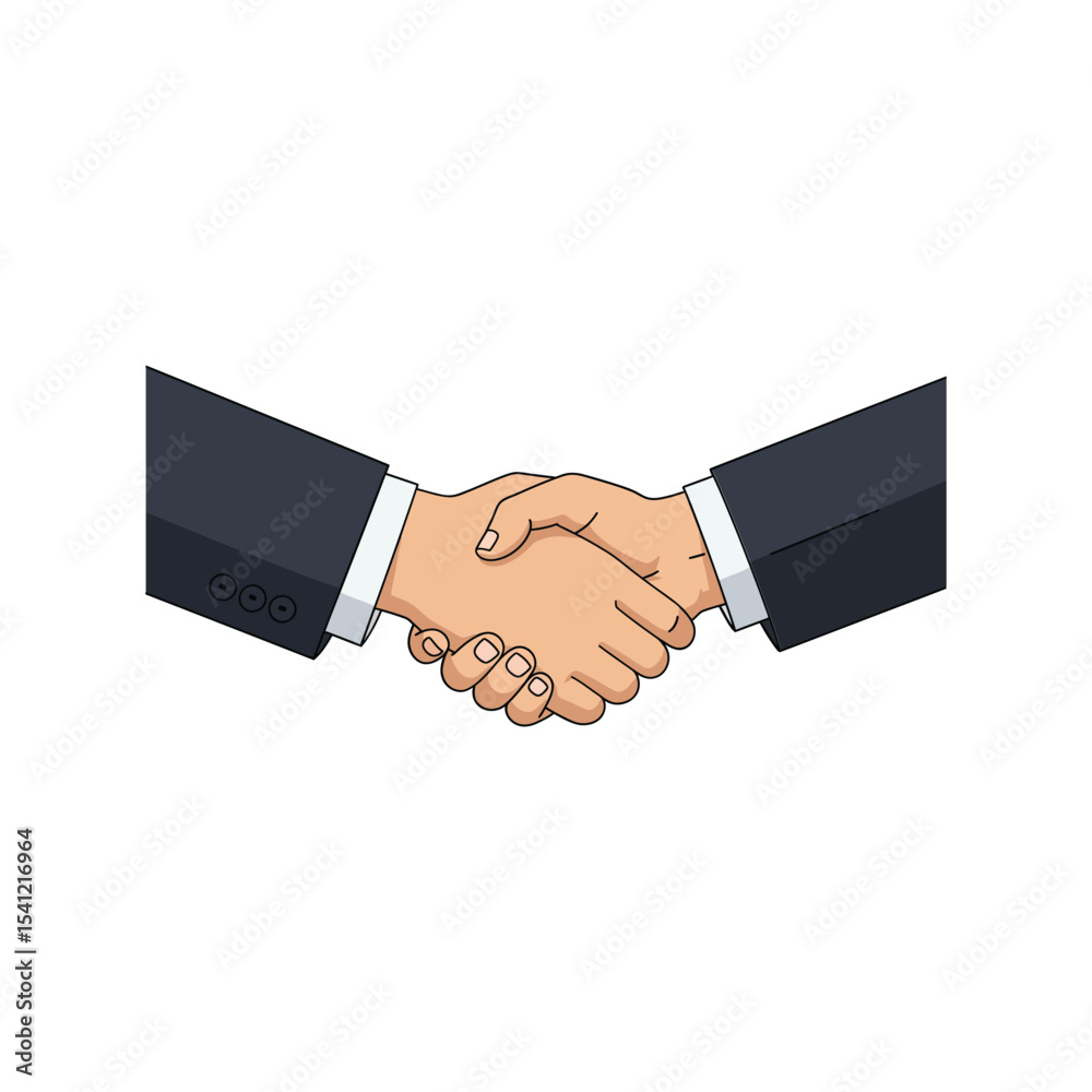 Handshake vector illustration, business agreement icon, partnership symbol, deal, cooperation, teamwork design Handshake vector illustration, business agreement icon, partnership symbol, deal, cooperation, teamwork design