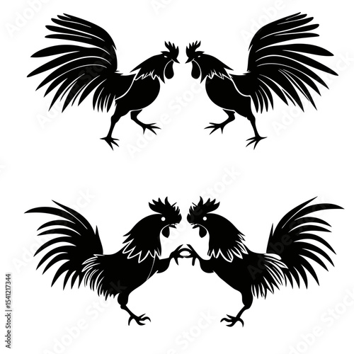 Roster fight silhouettes